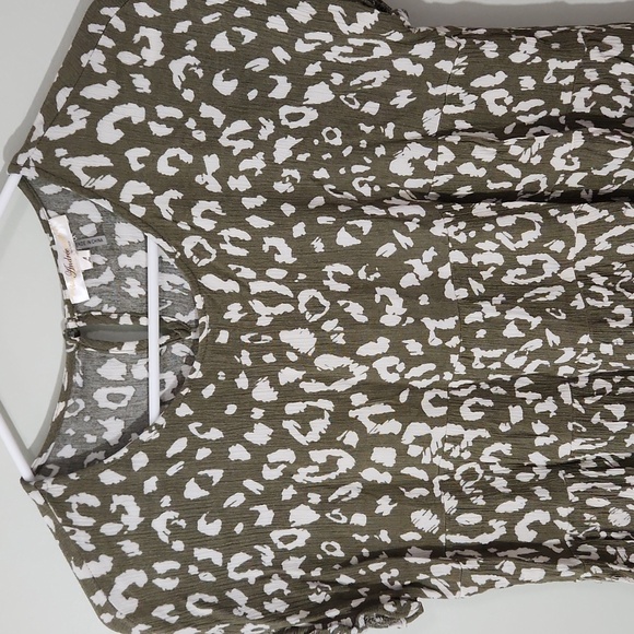 Olive Leopard Print Top - Picture 2 of 7